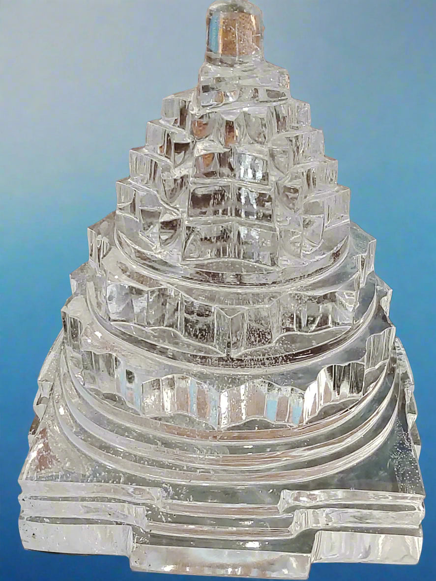 Natural Rock Crystal (Sphatic) Shree Yantra