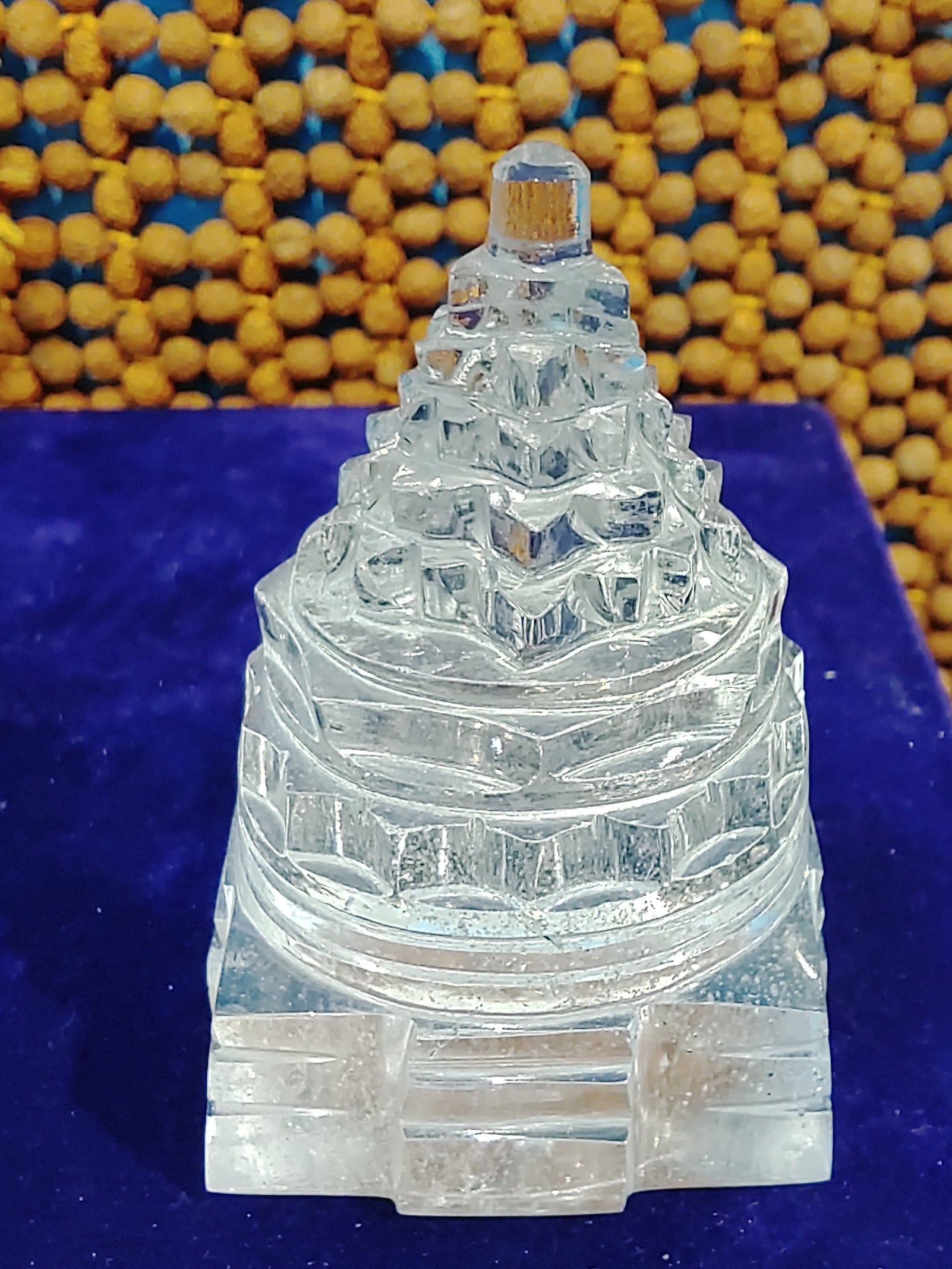 Natural Rock Crystal (Sphatic) Shree Yantra