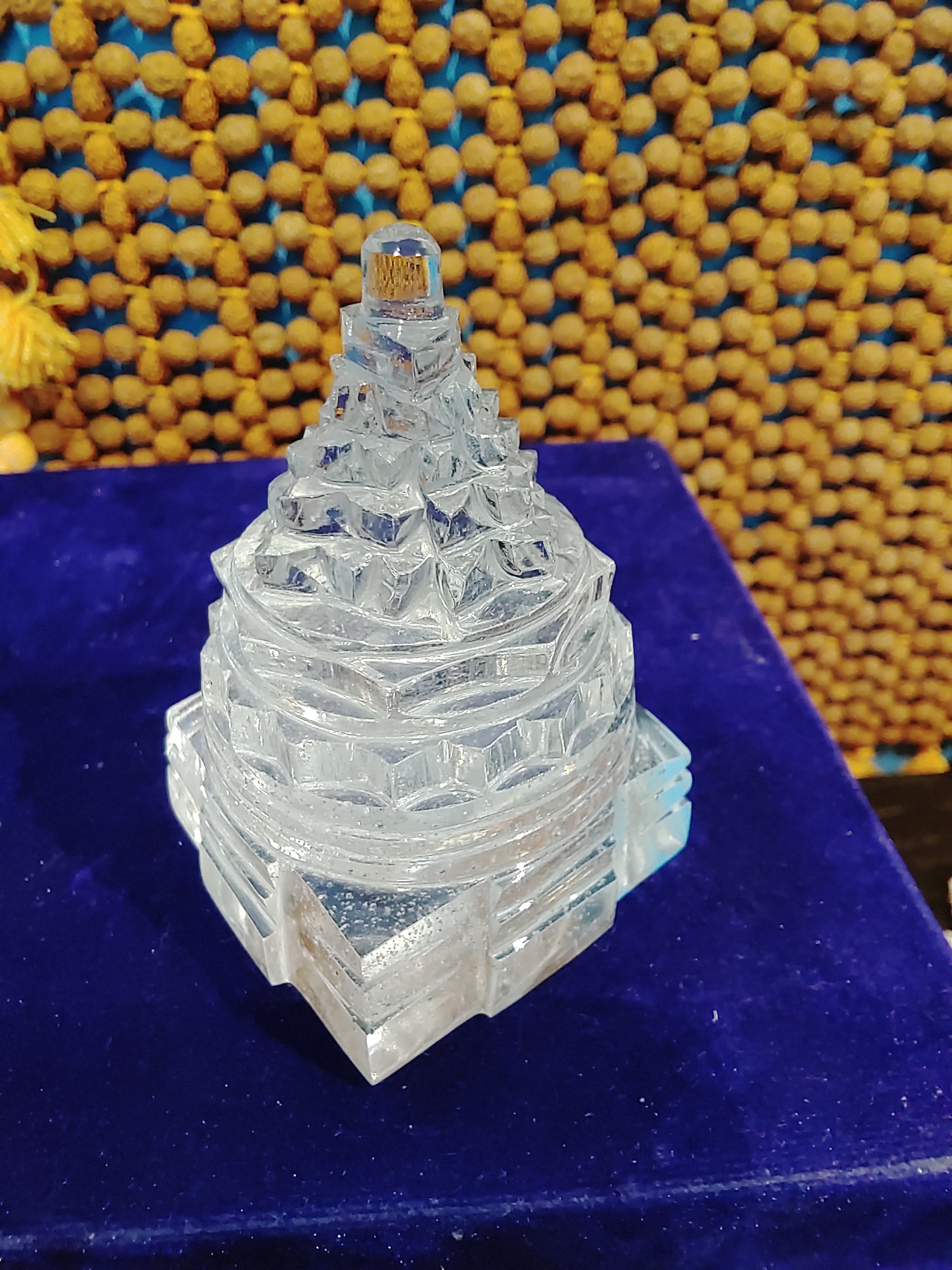 Natural Rock Crystal (Sphatic) Shree Yantra
